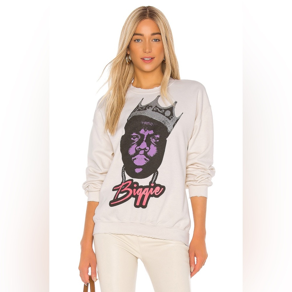 Revolve MadeWorn Notorious BIG Sweatshirt in White, size L